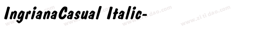 IngrianaCasual Italic字体转换